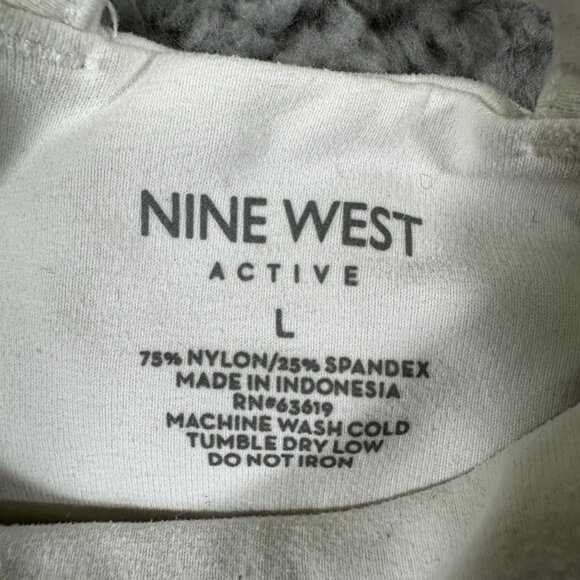 Nine West Active White Strappy Cross Back Padded Sports Bra L - Picture 5 of 8